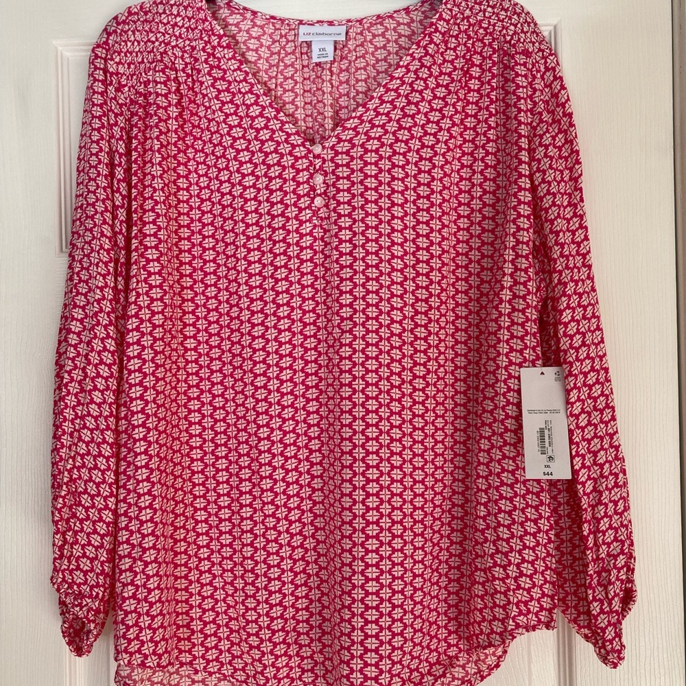 Women's Pink Patterned Blouse